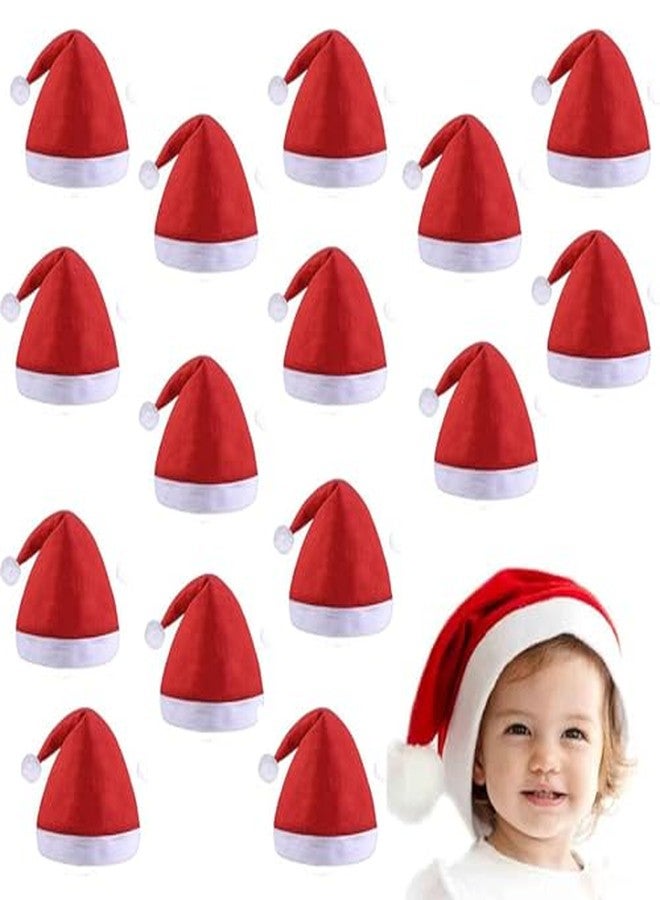 SAI PRASEEDA قبعات بابا نويل من ساي براسيدا - عبوة من 10 قبعات | لون أحمر وأبيض | قبعات بابا نويل خفيفة الوزن للأطفال، والحفلات، والمدارس، وتزيين العطلات SMNCTH1 - Image 1